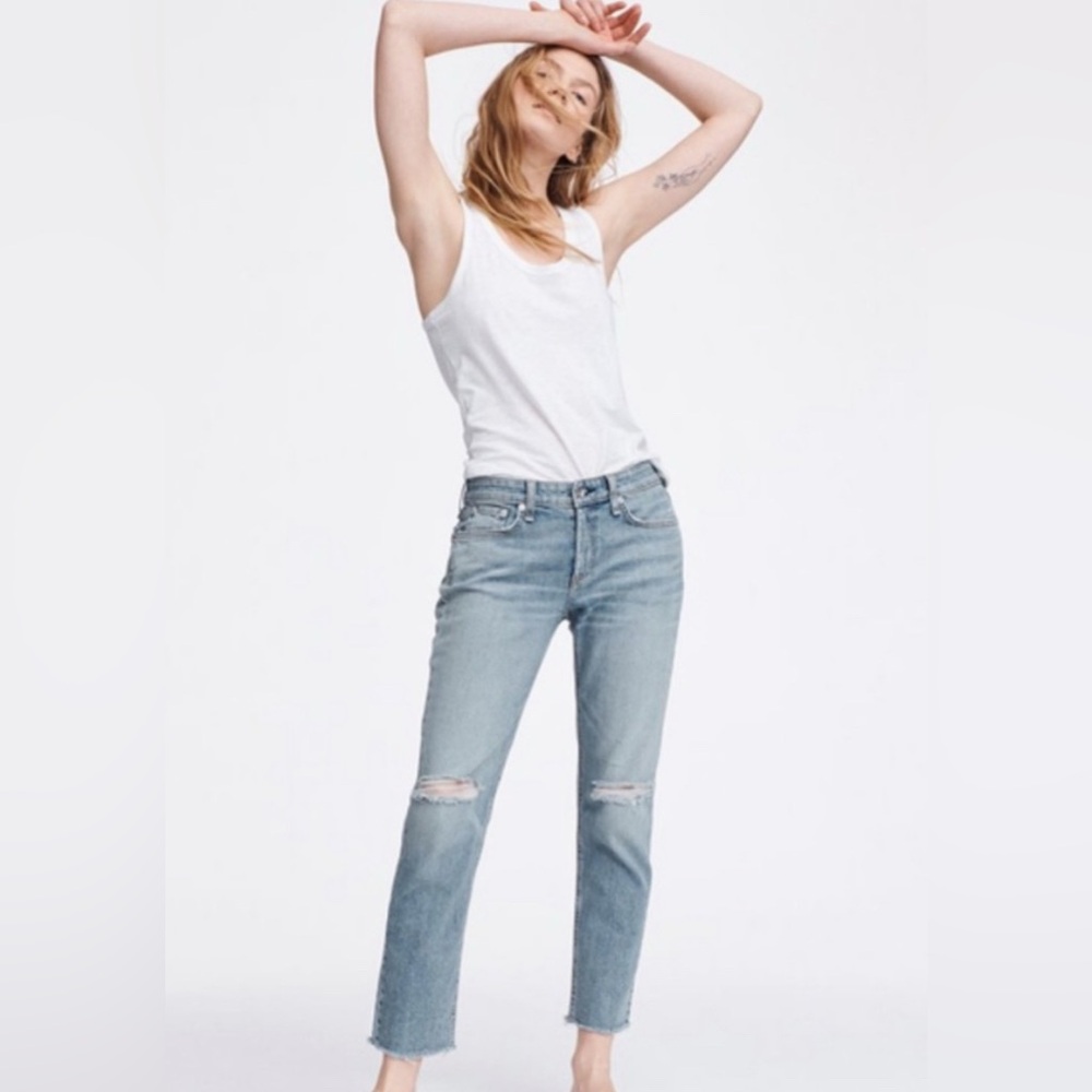 Rag & Bone Dre Low-Rise Ankle Slim Boyfriend In Sonny Who 27